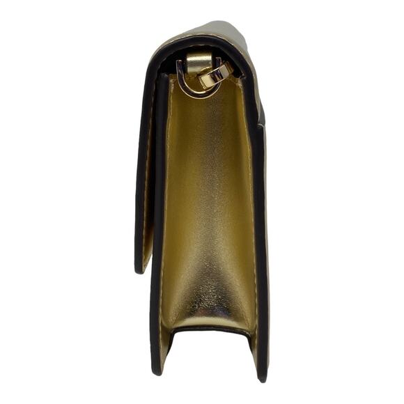 Michael Kors Women's Cece Medium Flap Vegan Leather Bag Pale Gold Crossbody NWT - Picture 3 of 9